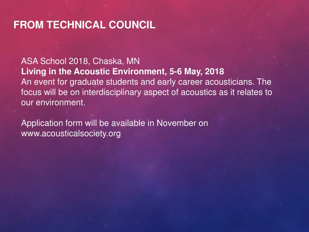 from technical council