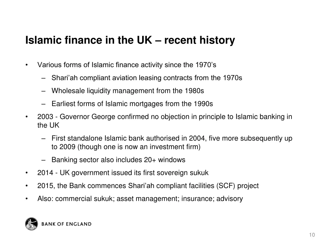 islamic finance in the uk recent history
