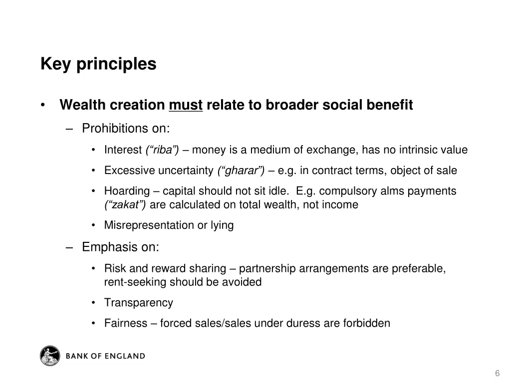 key principles