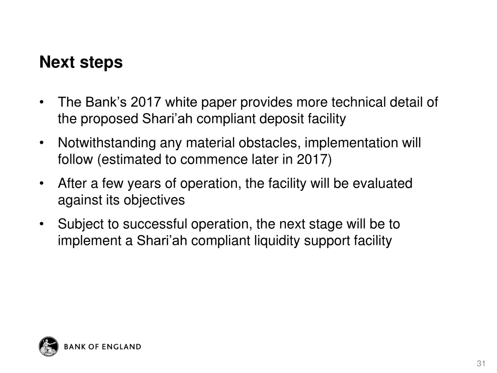 next steps