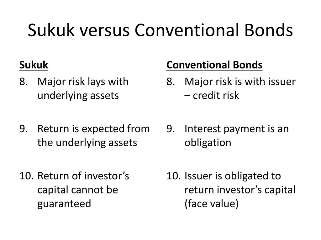 sukuk versus conventional bonds 2