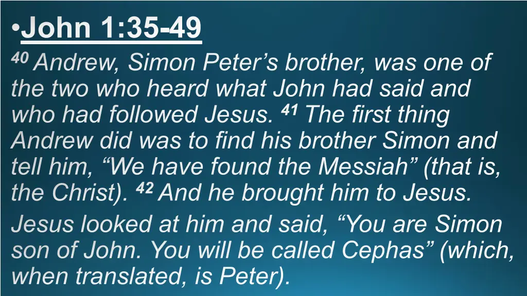 john 1 35 49 40 andrew simon peter s brother