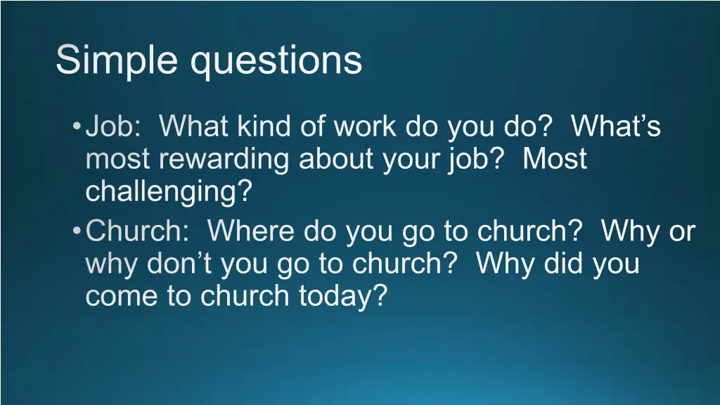 simple questions