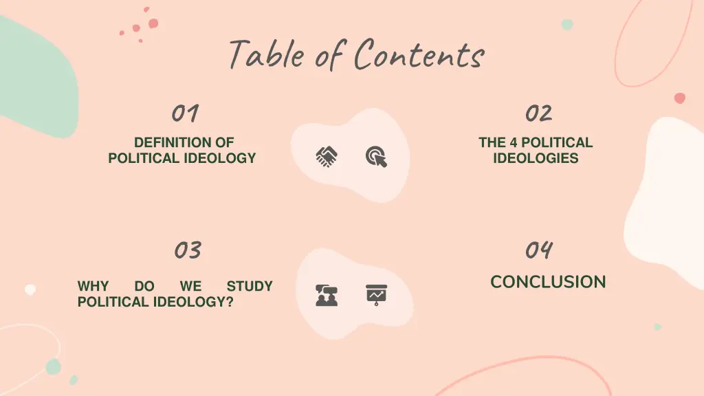 table of contents