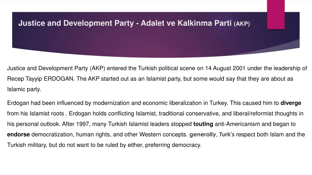 justice and development party adalet ve kalkinma