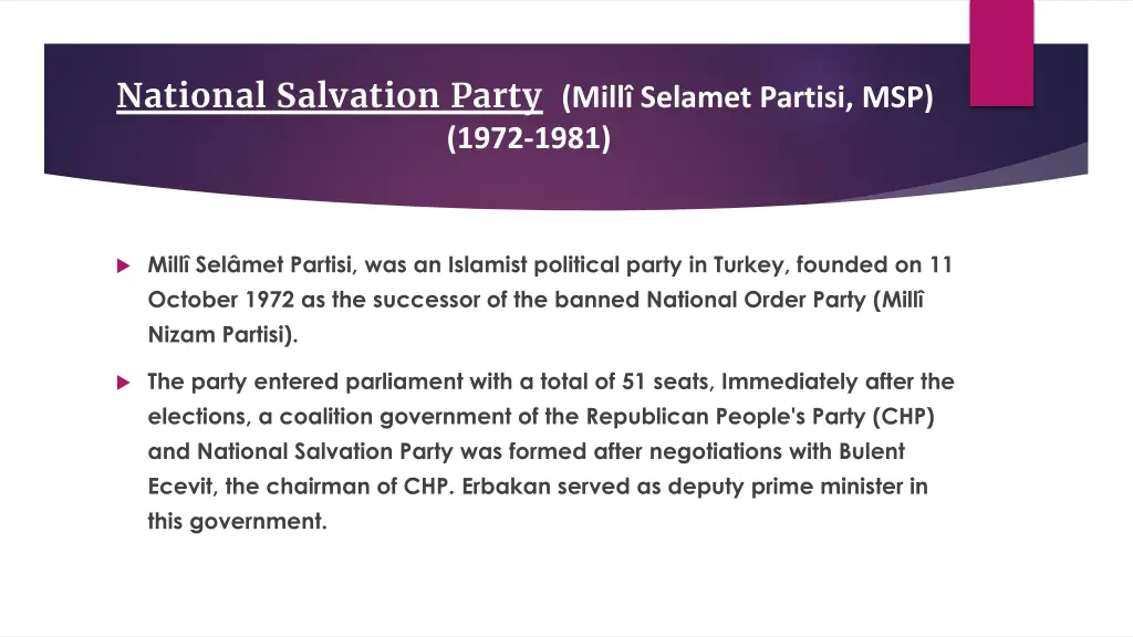 national salvation party mill selamet partisi