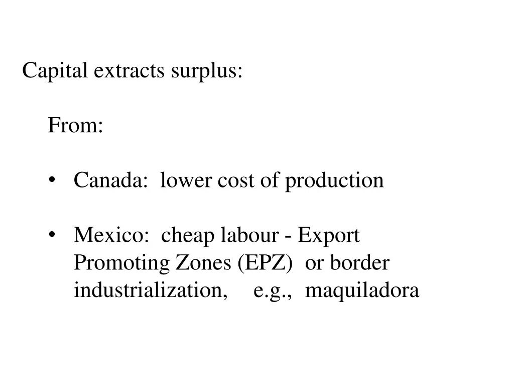 capital extracts surplus