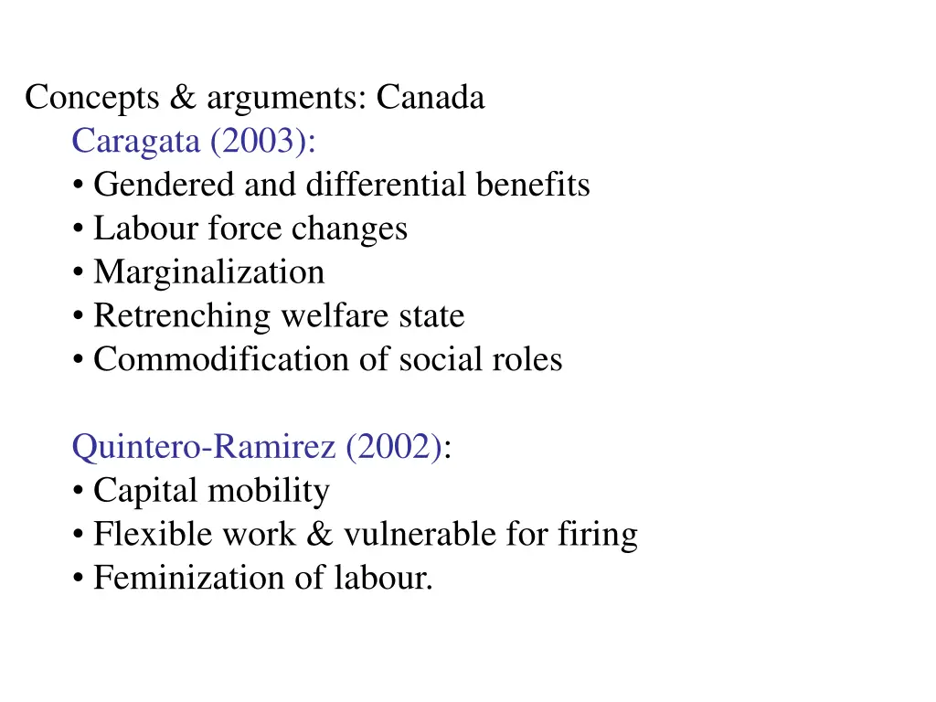 concepts arguments canada caragata 2003 gendered