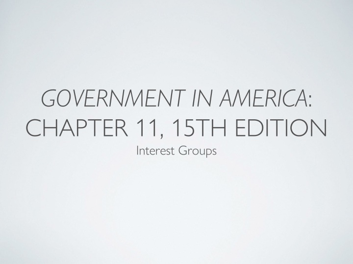 government in america chapter 11 15th edition
