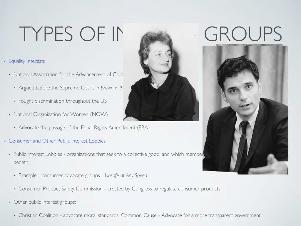 types of interest groups 2