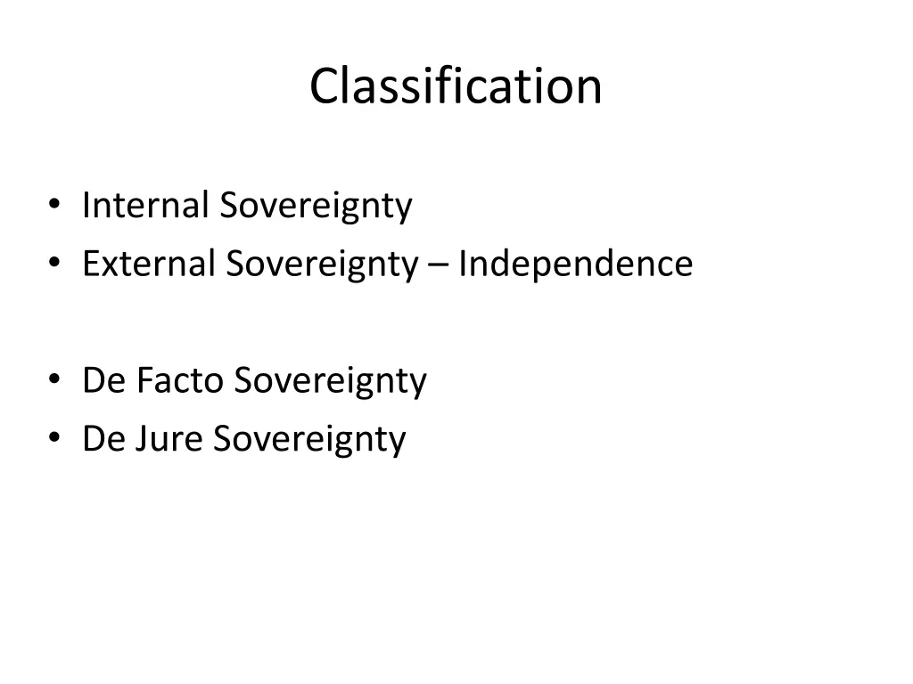 classification