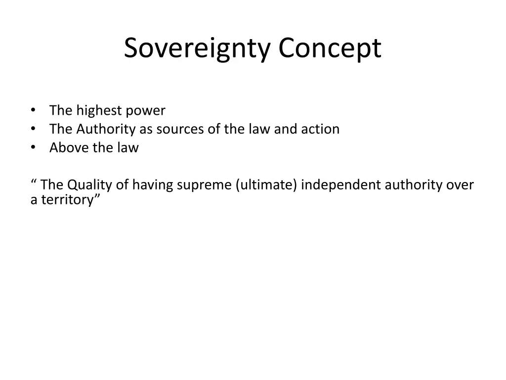 sovereignty concept