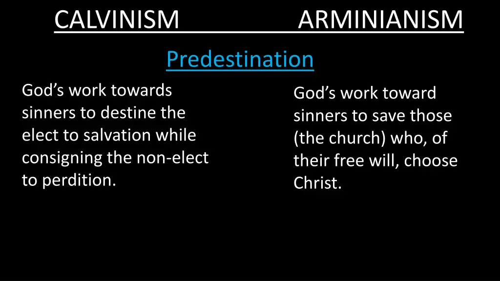 calvinism arminianism 1