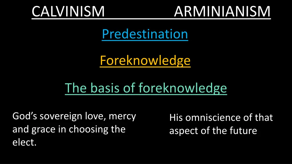 calvinism arminianism predestination 1