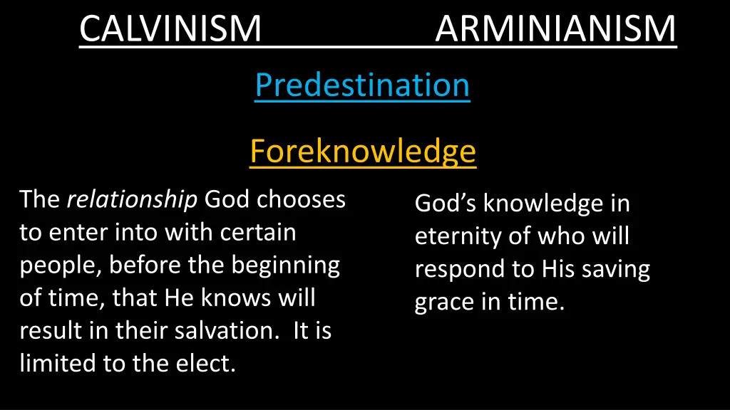 calvinism arminianism predestination