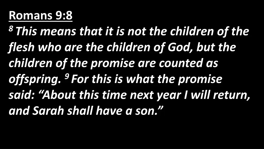 romans 9 8 8 this means that