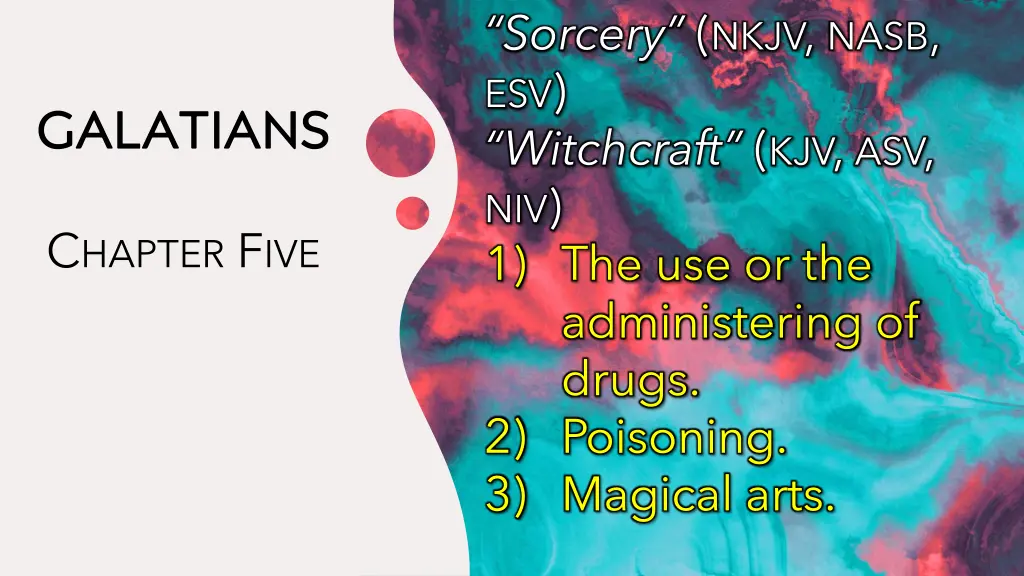 sorcery nkjv nasb esv witchcraft