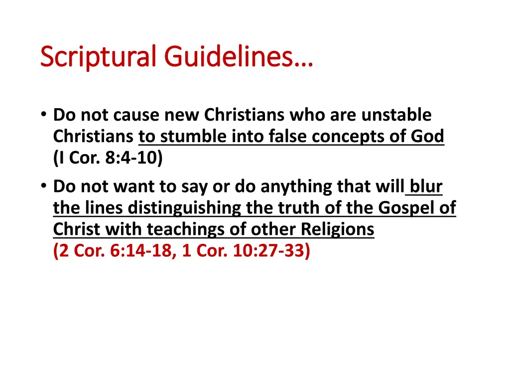 scriptural guidelines scriptural guidelines 1