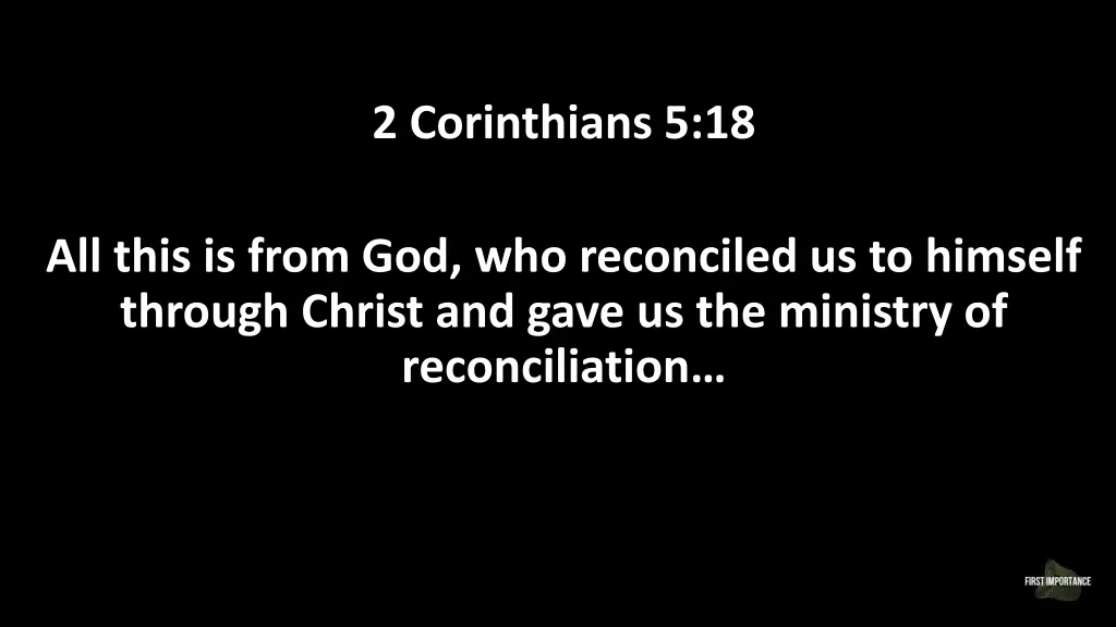 2 corinthians 5 18