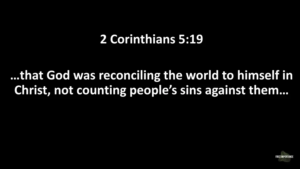 2 corinthians 5 19