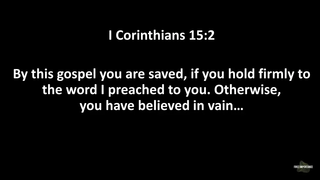 i corinthians 15 2