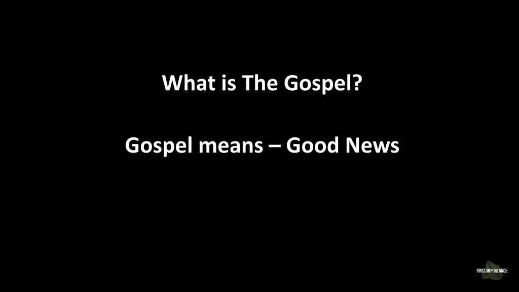 what is the gospel