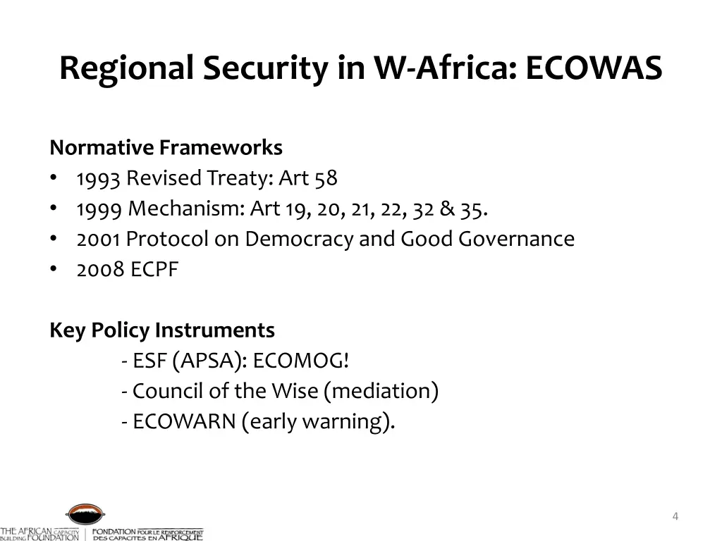 regional security in w africa ecowas