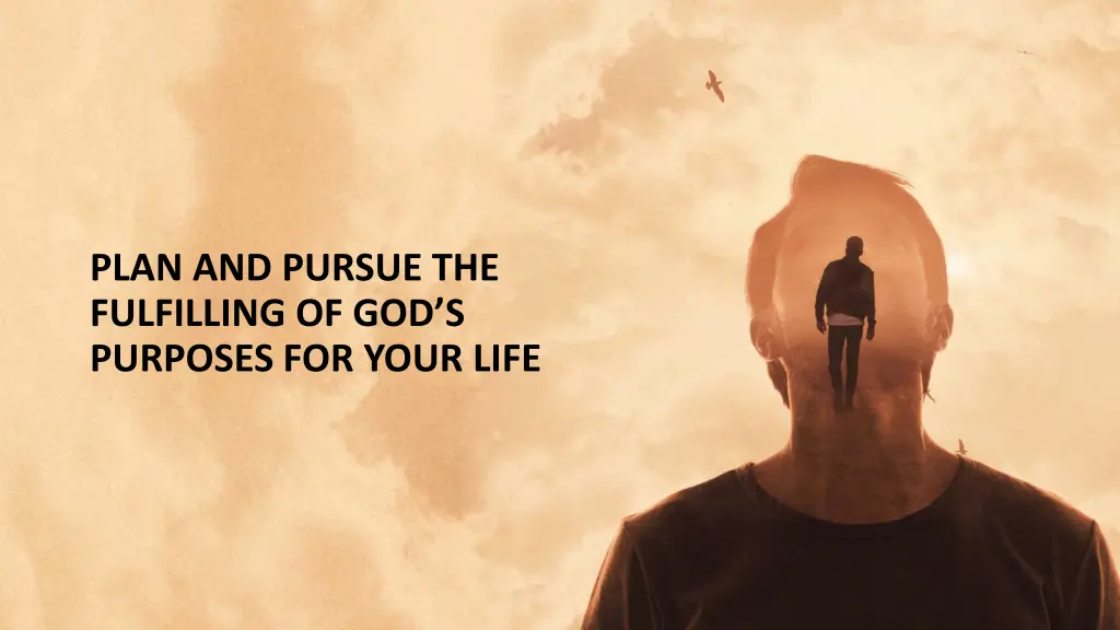 plan and pursue the fulfilling of god s purposes