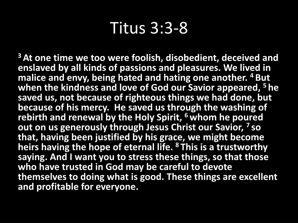 titus 3 3 8