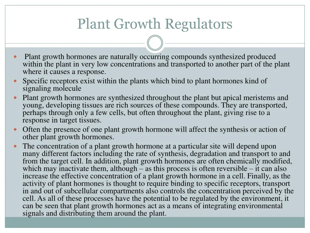 plant growth regulators 1