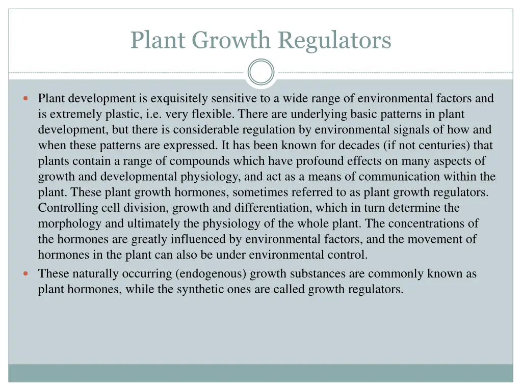 plant growth regulators