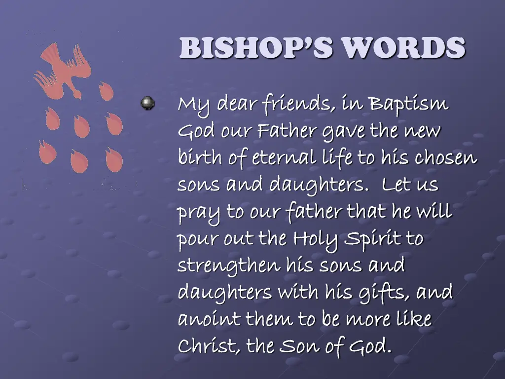 bishop s words