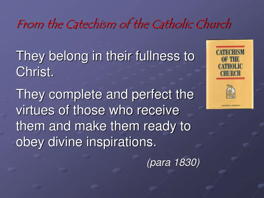 from the catechism of the catholic church