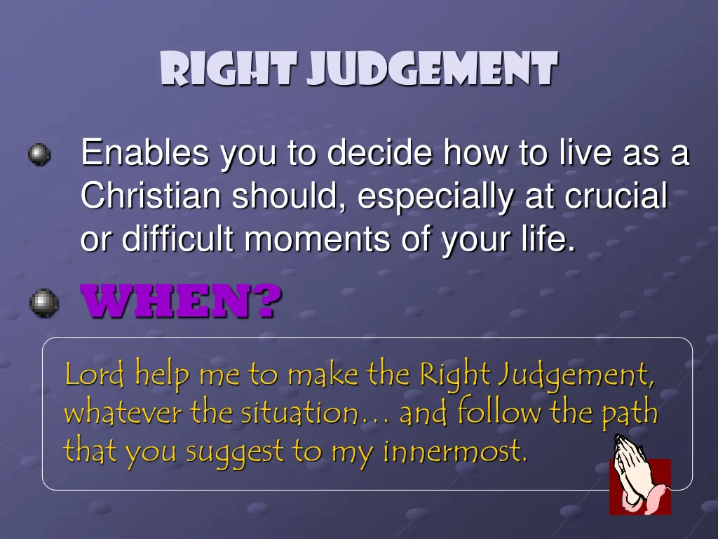 right judgement