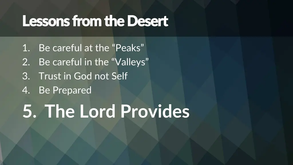 lessons from the desert lessons from the desert 4