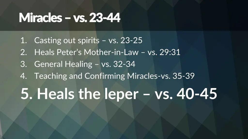 miracles miracles vs 23 4