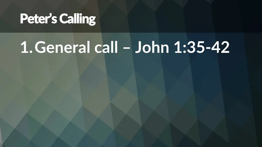 peter s calling peter s calling