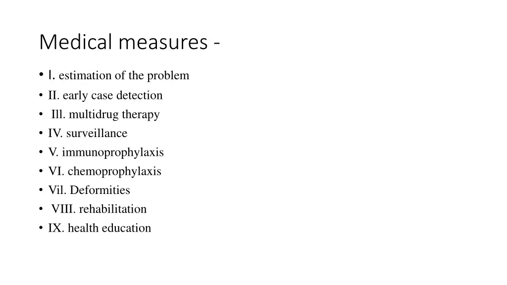 medical measures