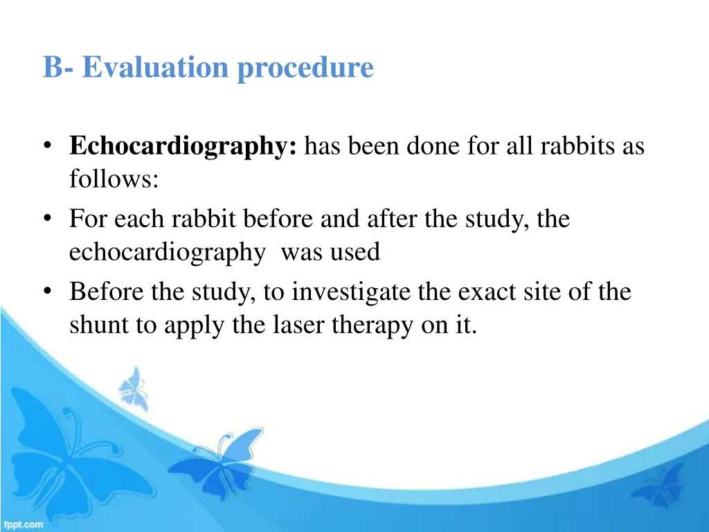 b evaluation procedure