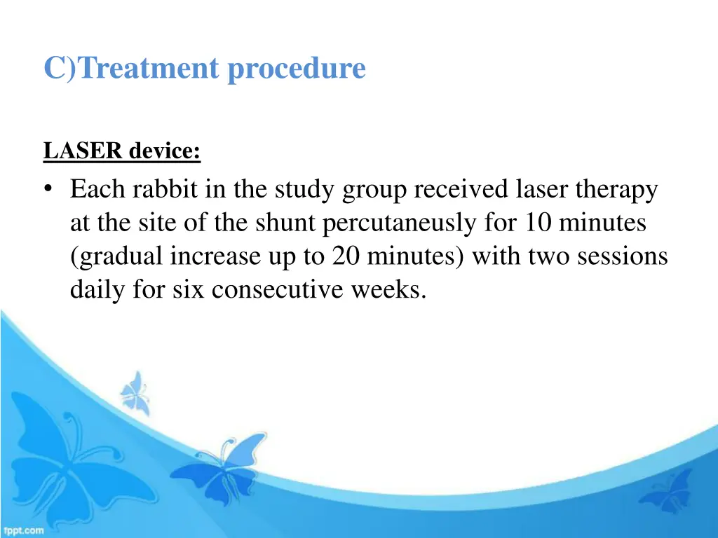 c treatment procedure