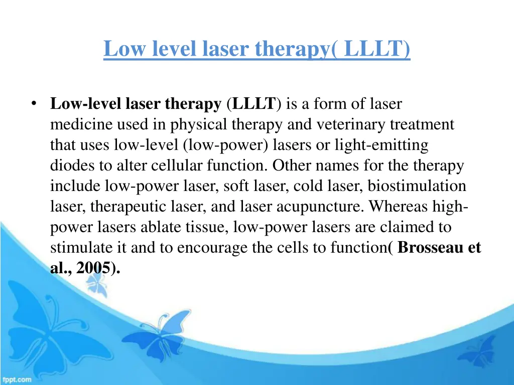 low level laser therapy lllt 1