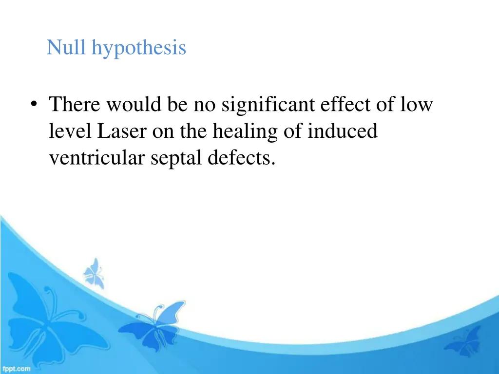 null hypothesis