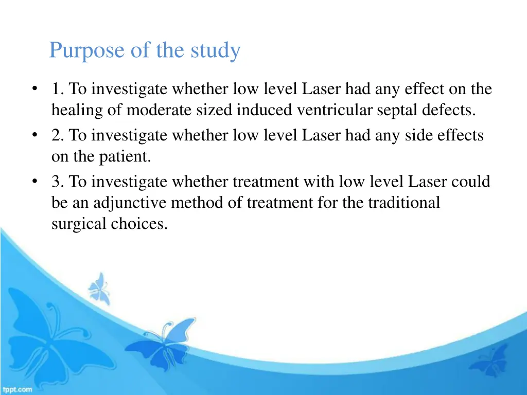 purpose of the study