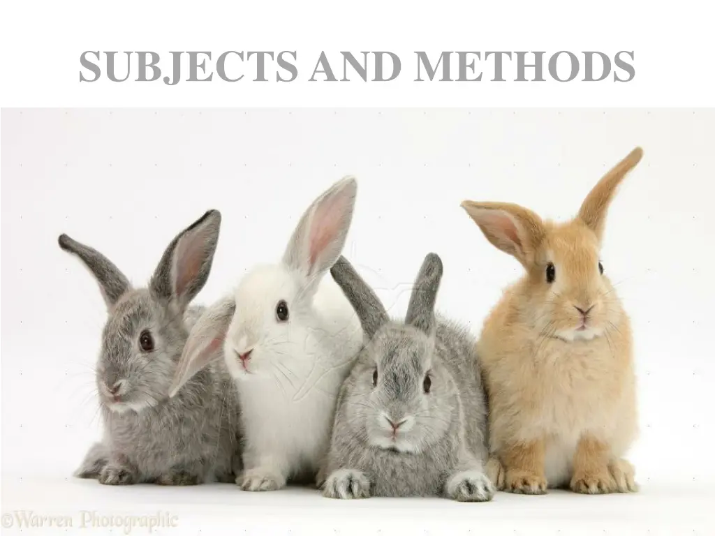 subjects and methods