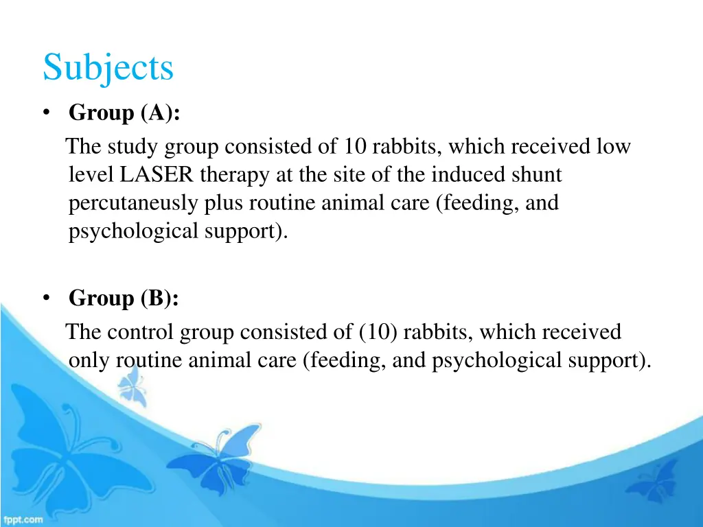 subjects group a the study group consisted