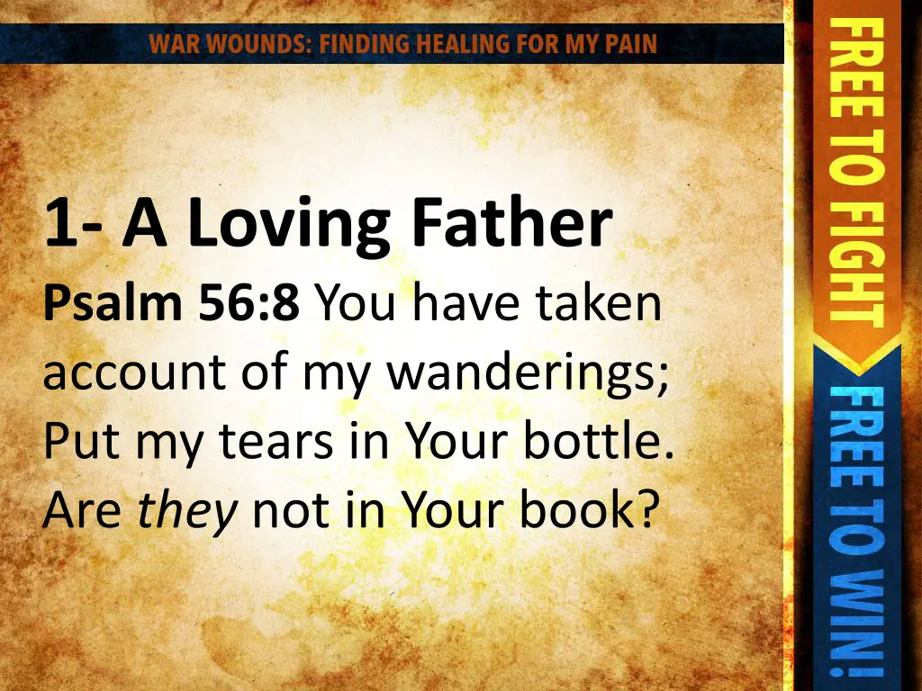 1 a loving father psalm 56 8 you have taken