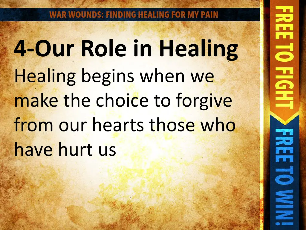 4 our role in healing healing begins when we make