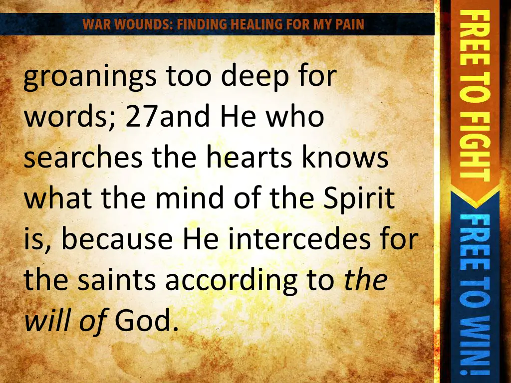 groanings too deep for words 27and