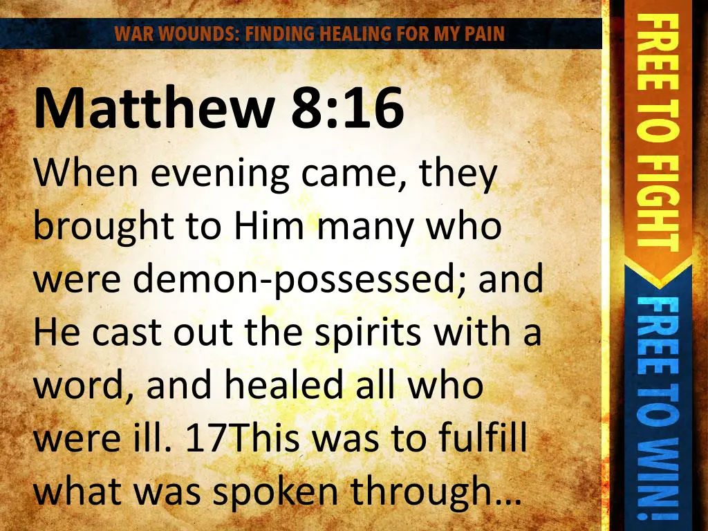 matthew 8 16 when evening came they brought