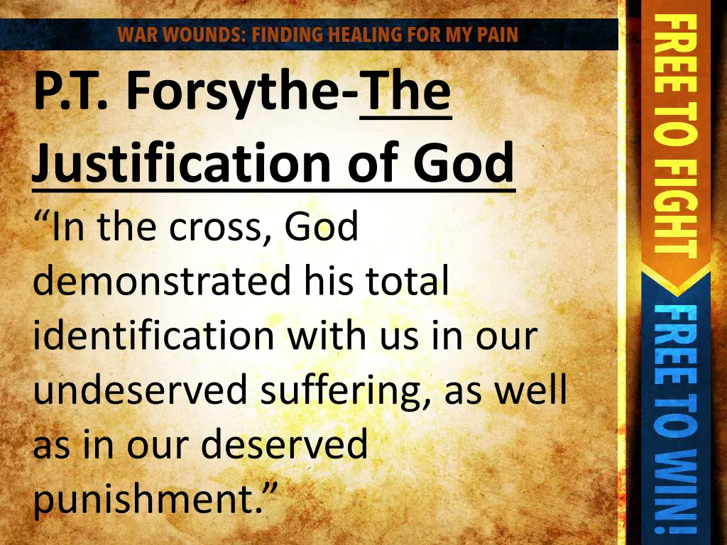 p t forsythe the justification